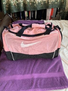 Nike Pink/Black Sport Duffle Bag
